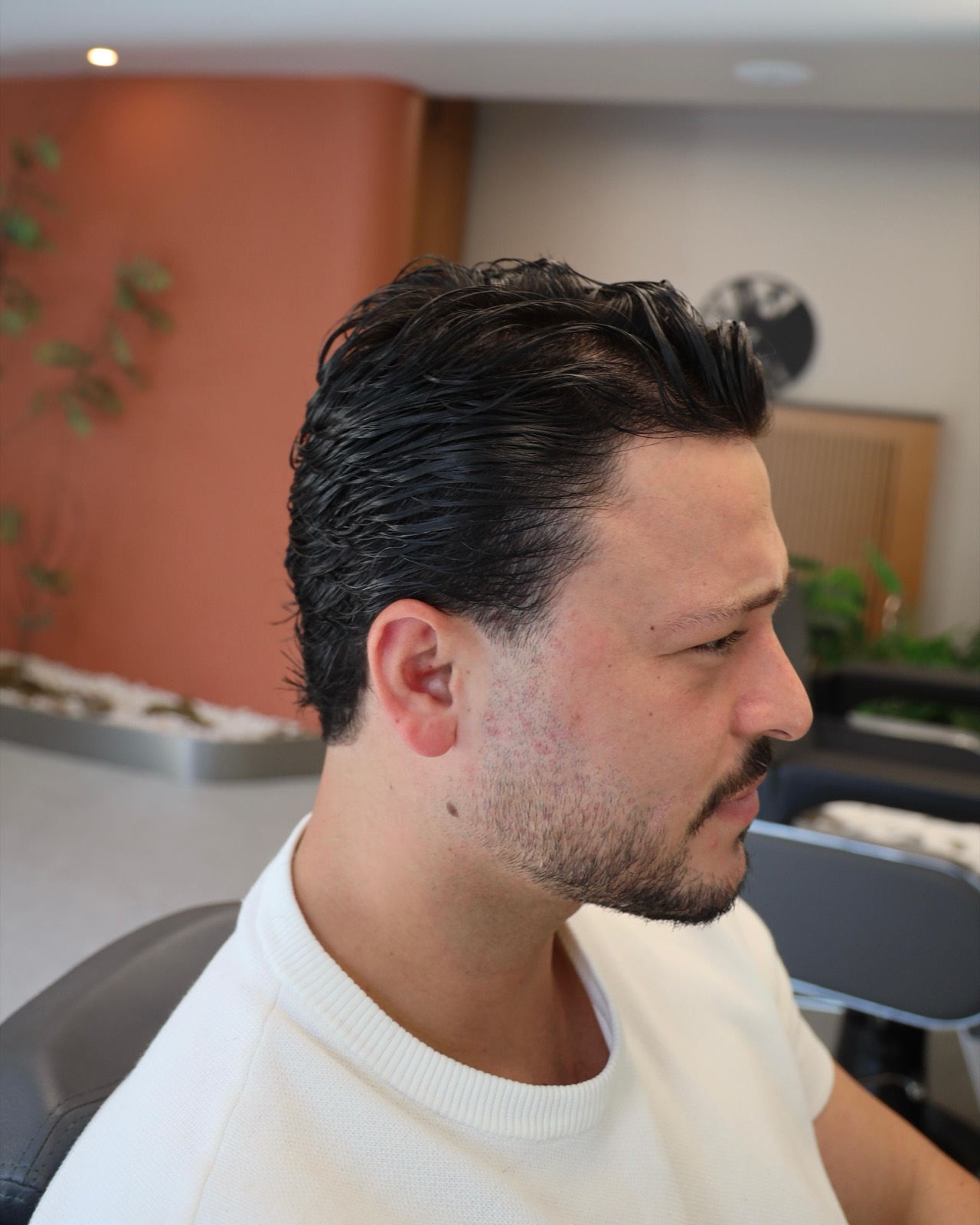 Slick Back · Sakal Kontur saç kesimi